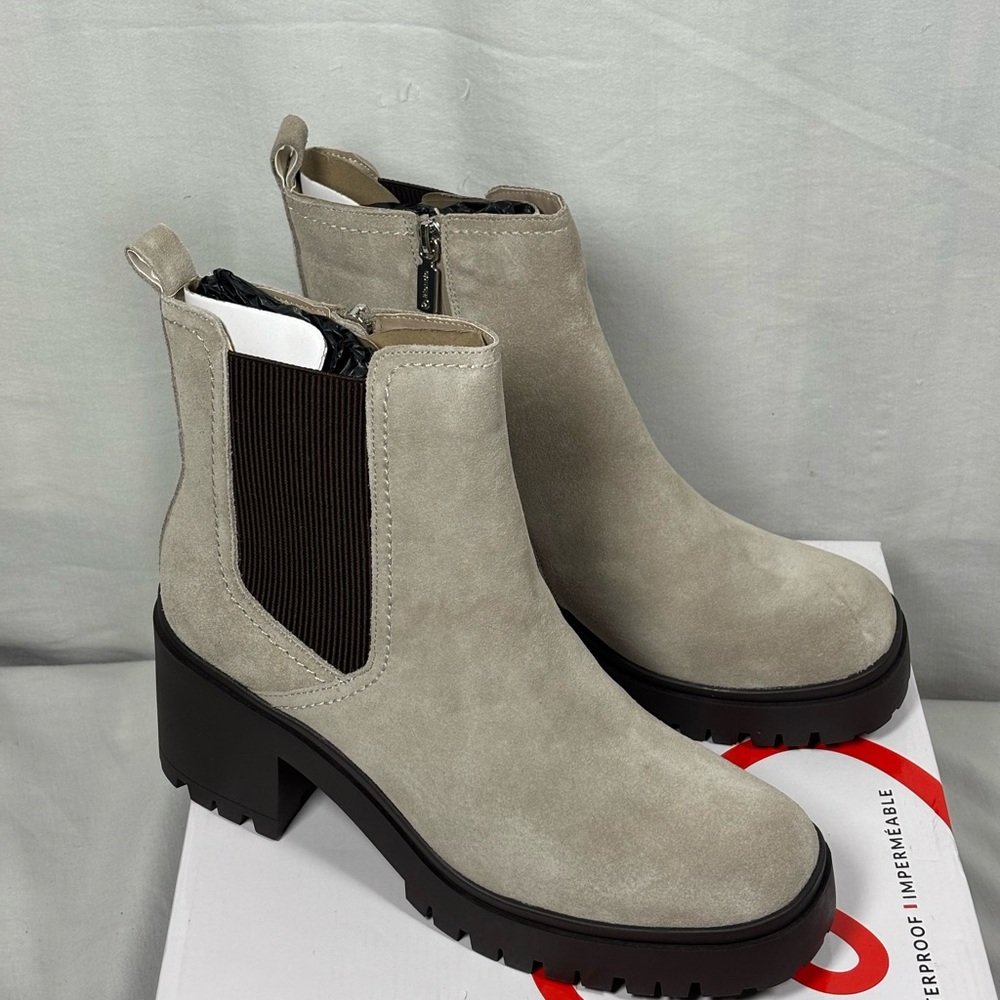 Blondo Raquel Waterproof Boot Bootie Women's Sz 11 NWT Light Grey Suede